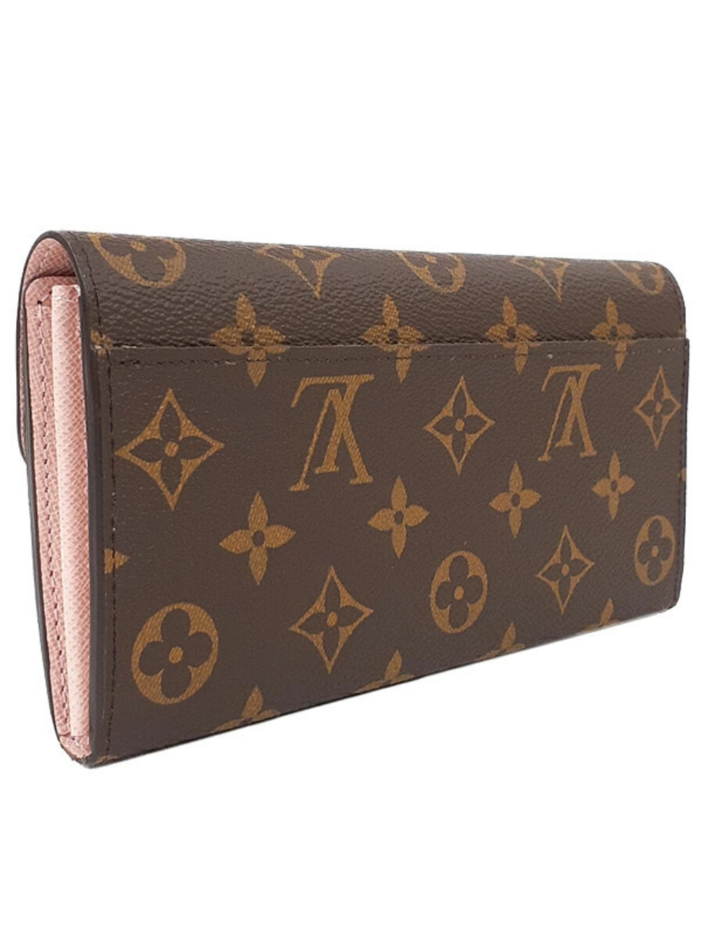 Louis Vuitton Portefeuille fold Wallet Sarah Monogram Long Bi Brown